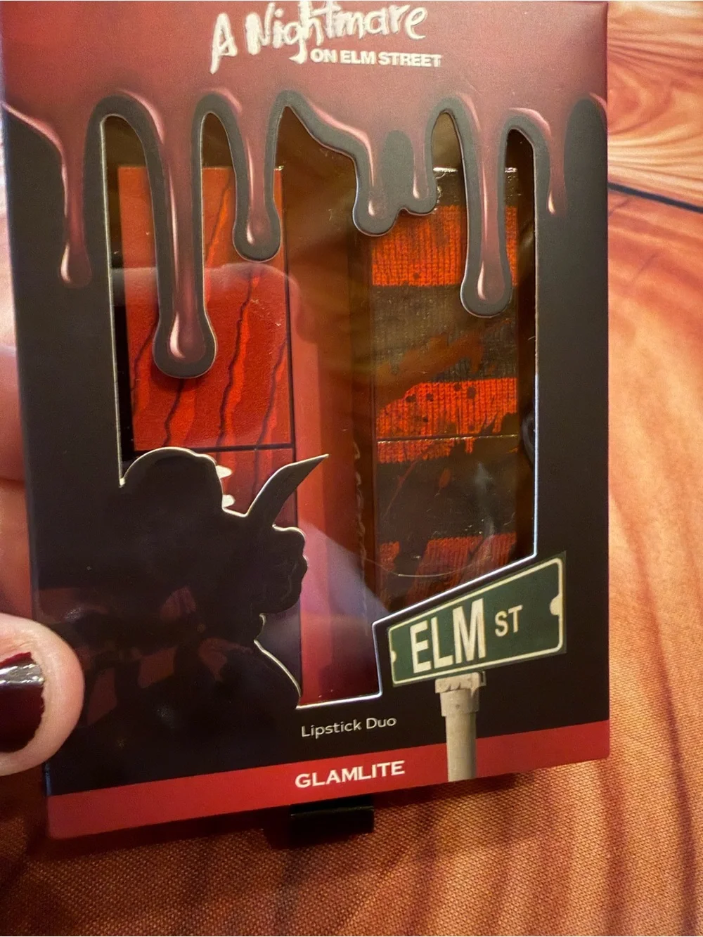 Glamlite A Nightmare On Elm Street Lipstick Duo!!! NEW!!! LIMITED EDITION!!!